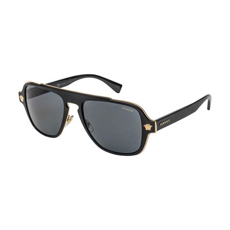 authentic black polarized versace sunglasses